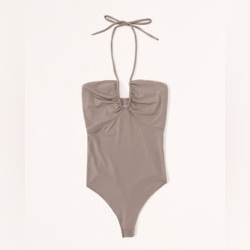 Abercrombie Ruched Halter Bodysuit